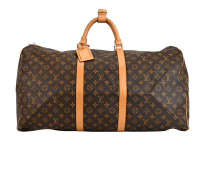 Keepall 60, &pound;950, Handbags, Brown, Canvas, Front view